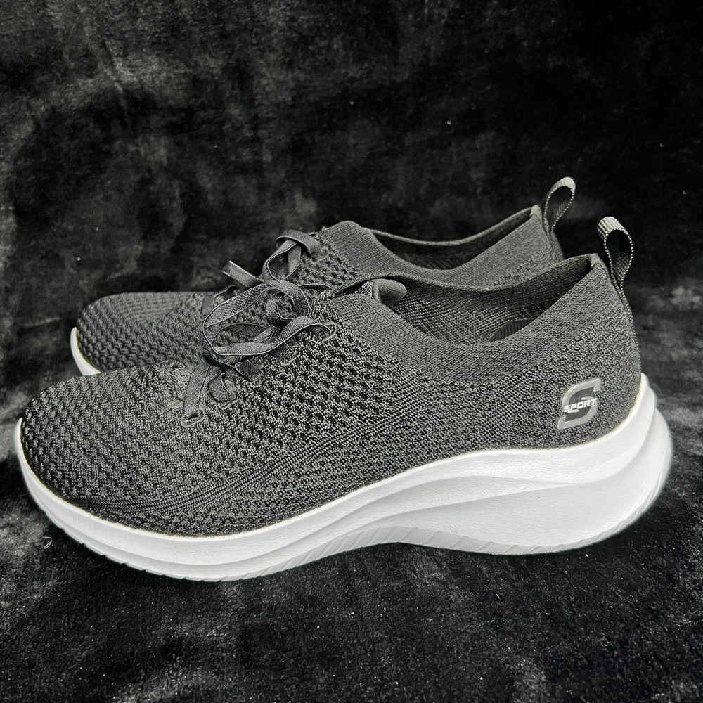 Sport By Skechers Memory Foam Womens US 9 Casual Shoes black Lace Up Sneakers